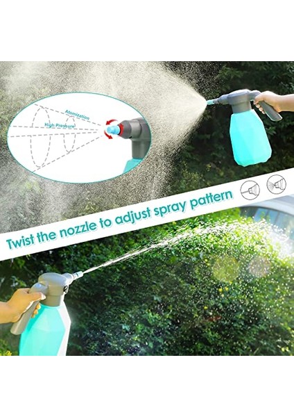 Elektrikli Sprey Şişesi Bitki Mister 2l Otomatik Sulama Şarj Edilebilir Püskürtücü Ayarlanabilir Emzik Bahçe Gübreleme Temizleme (Yurt Dışından) modelleri