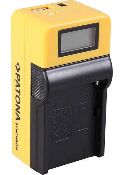 Senkron LCD Ekranlı USB Şarj Cihazı Sony NP-F970 Serisi Için