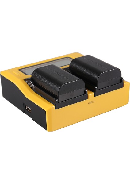 Ikili LCD Ekranlı USB Şarj Aleti Canon Lp-E6 Için modelleri