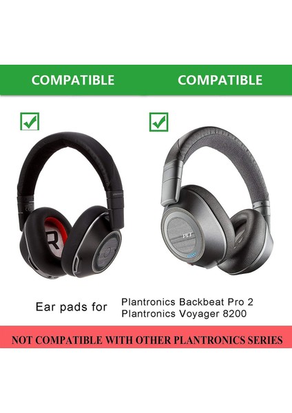 Plantronics Voyager 8200 Uc / Plantronics Backbeat Pro2 Kulaklık ile Uyumlu Yedek Kulak Pedleri (Yurt Dışından)