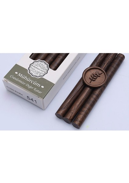 Mühür Mumu Çubuk 11MMX120MM 10LU Paket MODEL:541 Sedef Koyu Bronz