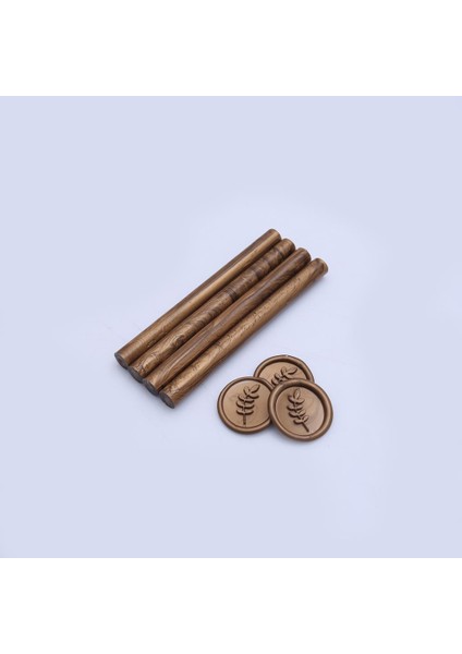 Mühür Mumu Çubuk 11MMX120MM 10LU Paket MODEL:545 Açık Bronz Altın