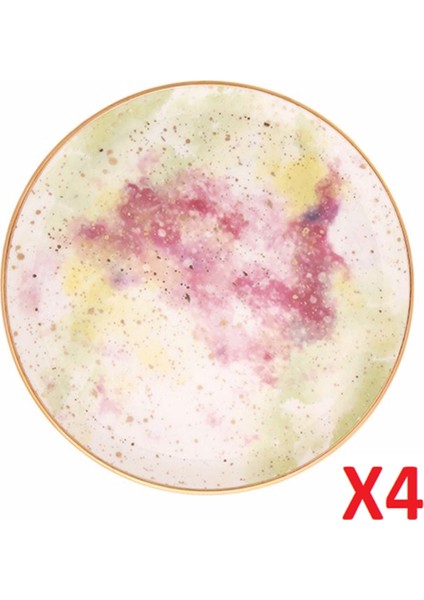 Cosmos Desen Düz Tabak 24CM 4'lü 04ALM006665