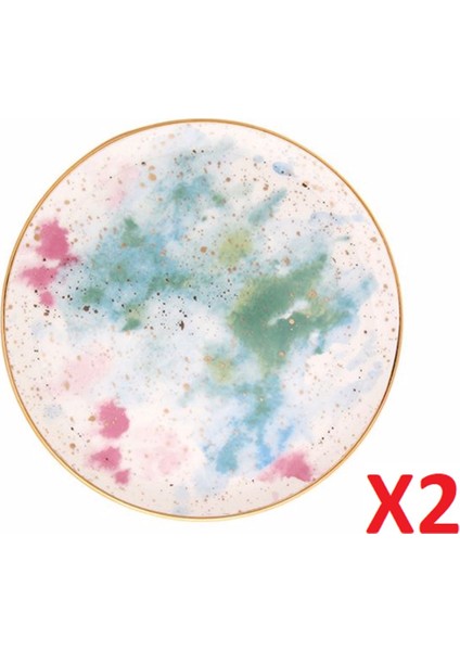 Cosmos Desen Düz Tabak 17CM 2'li 04ALM006683