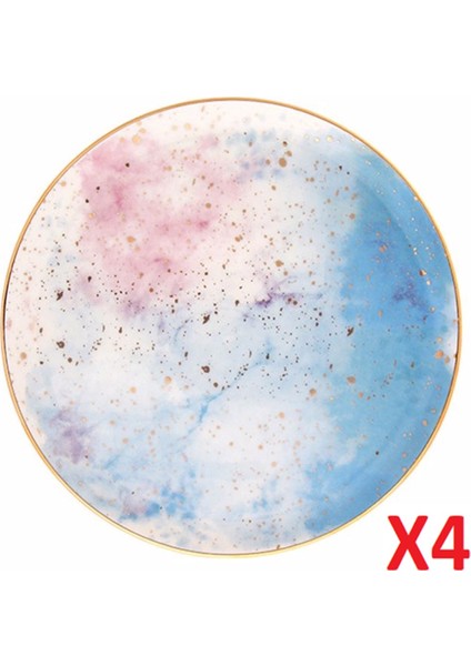 Cosmos Desen Düz Tabak 24CM 4'lü 04ALM006669
