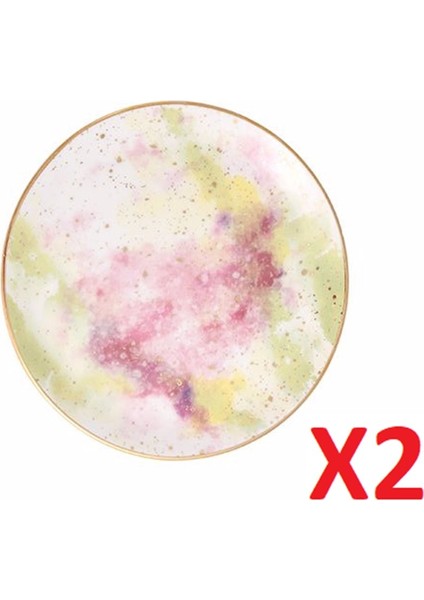 Cosmos Desen Düz Tabak 17CM 2'li 04ALM006677