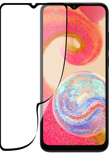 Caseworld Samsung Galaxy A04E Tam Kaplayan Fiber Nano Ekran Koruyucu Cam