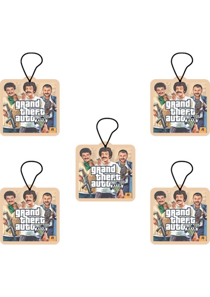 5'li Set Gta Arabesk Tasarımlı Oto Kokusu