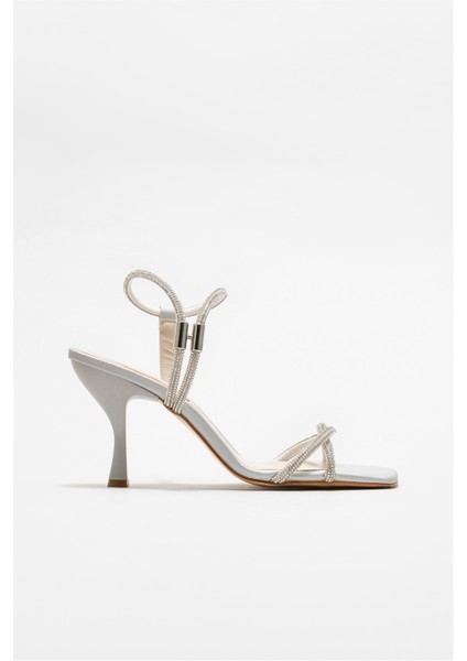 Lame Kadın Topuklu Sandalet