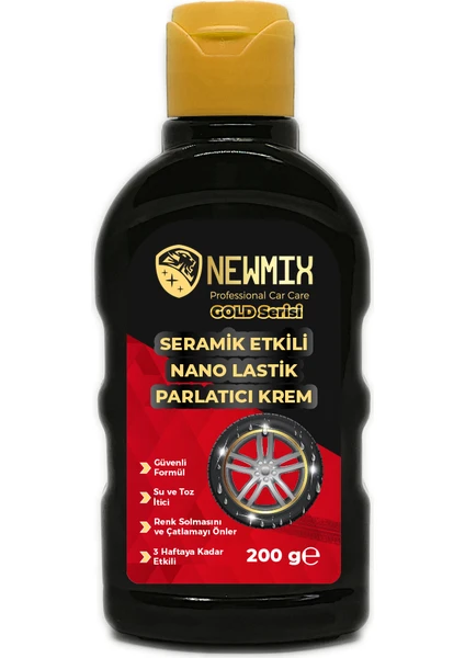 Seramik Etkili Gold Serisi Nano Lastik Parlatıcı Krem 180g