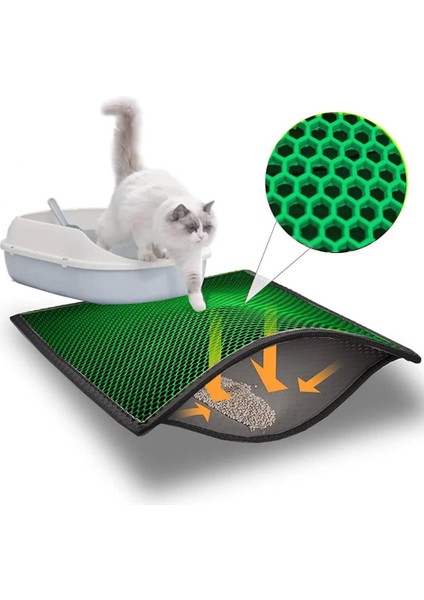 Kedi Kumu Paspası Kedi Tuvalet Önü Elekli Paspas Yıkanabilir Silinebilir