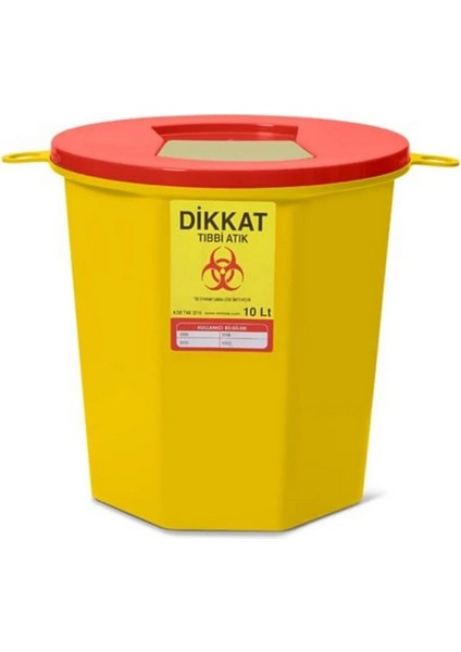 Tıbbi Atık Kovası 10 Lt 10 Adet
