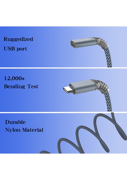 Type-C Erkek-Dişi Uzatma Hattı Uzatma Hattı Type-C Erkek-Dişi Veri Kablosu (Yurt Dışından)