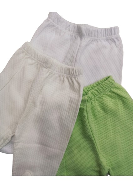 Bebek Patikli Alt Hava Alır Kumaş Düz Renk (3 Lü Paket Beyaz-Krem-Çağla Yeşili )10 fırsatları