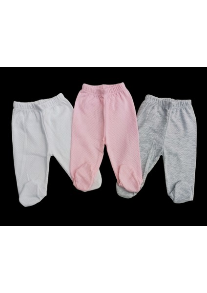 Bebek Patikli Alt Hava Alır Kumaş Düz Renk (3 Lü Paket Pembe-Gri-Beyaz)10 modelleri