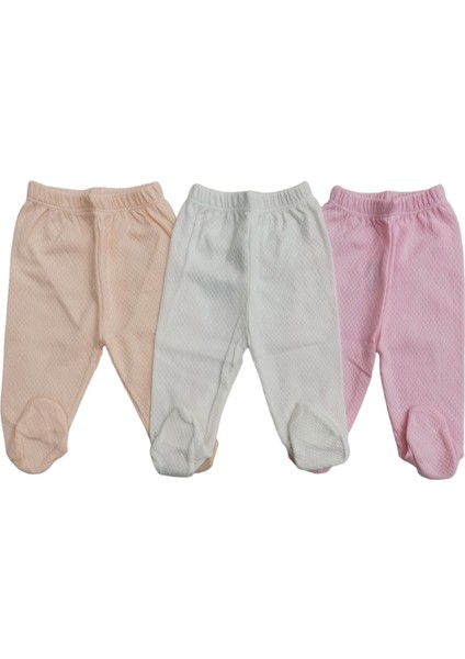 Bebek Patikli Alt Hava Alır Kumaş Düz Renk (3 Lü Paket Beyaz-Somon-Pembe)10 fiyatları