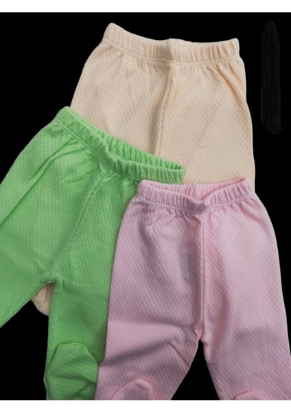 Bebek Patikli Alt Hava Alır Kumaş Düz Renk (3 Lü Paket Çağla-Somon-Pembe)10 modelleri