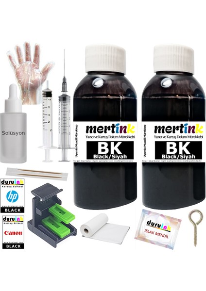 Hp F2128 F2140 F2149 (21 22) Kartuş Dolum Seti 2X100ML Siyah Mürekkep
