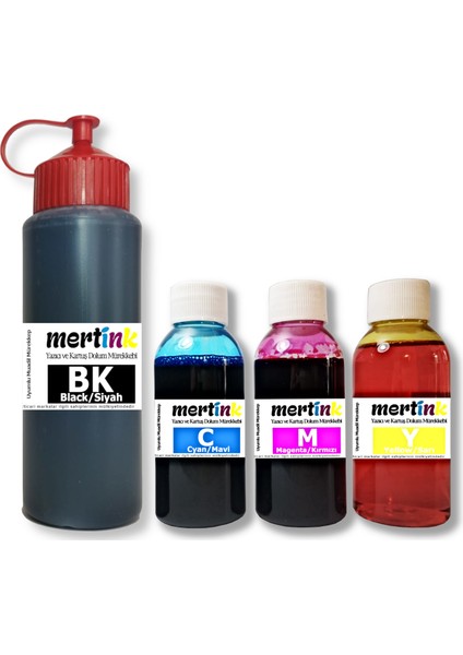 Hp C5200 C5240 C5250 (350 351XL) Kartuş Dolum Seti 500ML SİYAH+3X100ML Renkli Mürekkep