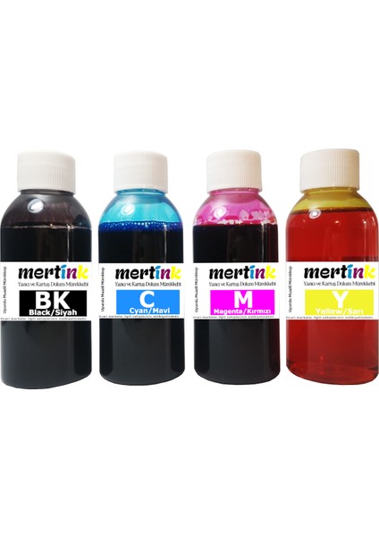 Canon MG3500 MG3550 MG3600 Kartuş Dolum Seti (Pg 540 cl 541) 4X100ML 4 Renkli Mürekkep modelleri