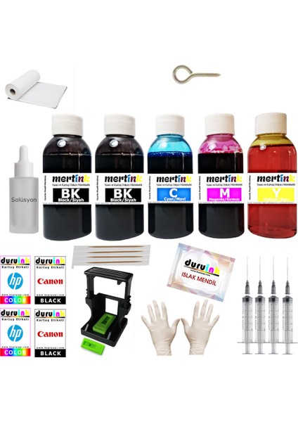 Hp D1558 D1560 D1568 (21 22) Kartuş Dolum Seti 5 Li Set 5X100ML Mürekkep