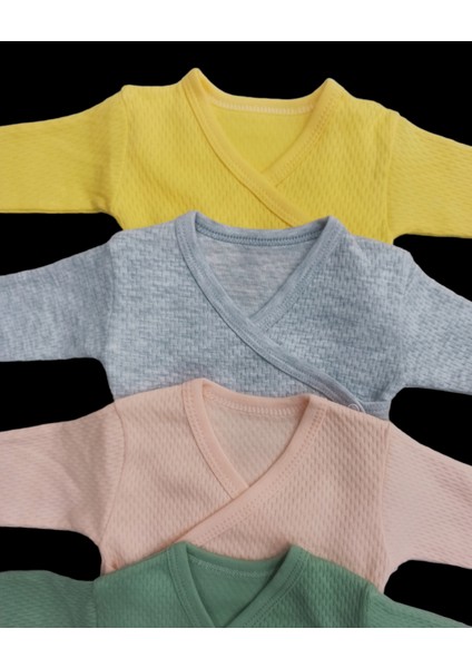 Uzun Kollu Kendinden Eldivenli Çıtçıtlı Kruvaze Badi (5 Li Paket) Beyaz-Sarı-Gri-Somon-Küf10 indirimleri