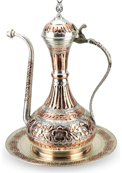 Bakır Lüx Hürrem Işlemeli Bakır Ibrik