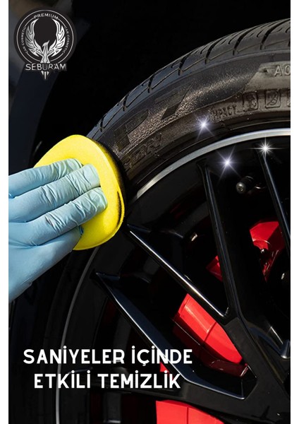 Oto Lastik Parlatıcı Sprey, Tire Shine, Yüksek Parlaklık Araç Lastik Parlatıcı + Uygulama Süngeri