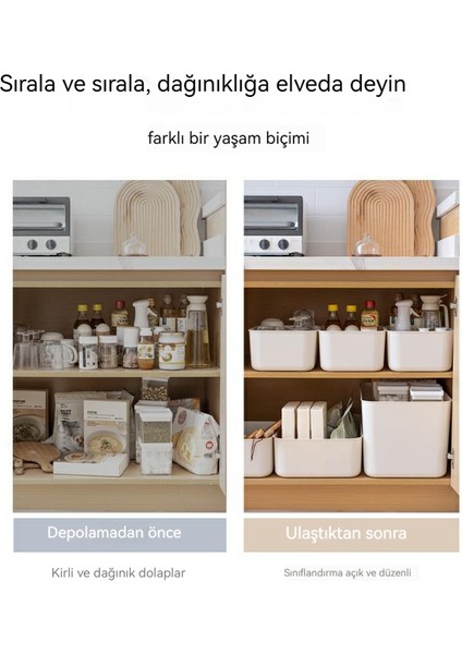 Masaüstü Çeşitli Eşyalar Saklama Kutusu Japon Tarzı Minimalist Saf Beyaz Kapaklı Saklama Kutusu Iç Çamaşırı Giysi Çekmecesi Kutusu (Yurt Dışından)