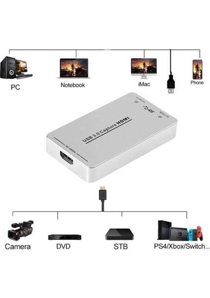 USB 3.0 HDMI Video Capture Kart USB 3.0 1080P Full Hd Video Görüntü Yakalama Capture Kart