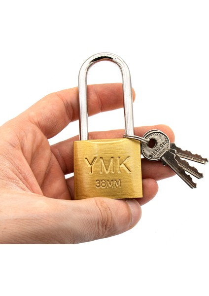 Ymk Eko 38 mm Sarı Boyalı Uzun Kancalı Asma Kilit