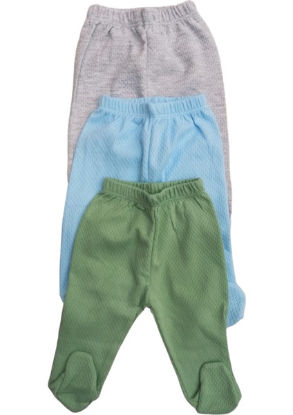 Bebek Patikli Alt Hava Alır Kumaş Düz Renk (3 Lü Paket Küf-Gri- Su Yeşili)10 fiyatları