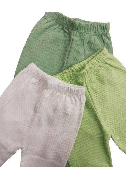 Bebek Patikli Alt Hava Alır Kumaş Düz Renk (3 Lü Paket Çağla-Krem-Küf Yeşili) fırsatları