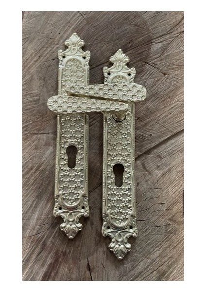 Antik Altın Sarı Kapı Kolu Pirinç Yale Ahşap Kapı Kolu Pirinç El Yapımı