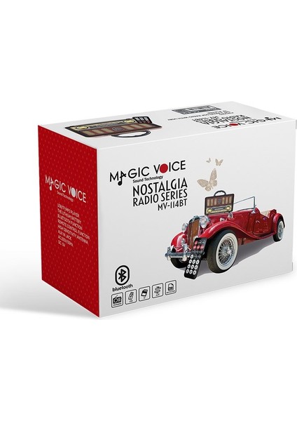 Magıcvoıce MV-114BT Usb/sd/fm/bluetooth Destekli Tek Hop Lu Nostaljik Radyo