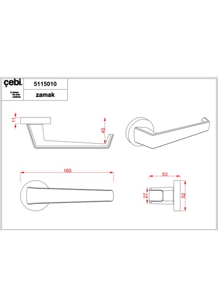 Kapı Kolu Modern A5115 Tara MP08 ODA KAPI KOLU fiyatları
