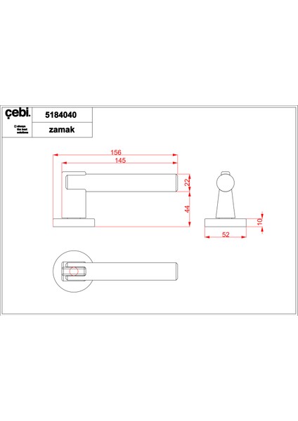 Kapı Kolu Knurling A5184 MP24 MP24 Dora Nkt. ODA KAPI KOLU fiyatları