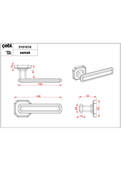 Kapı Kolu Modern A5101 Kıng MP24 ODA KAPI KOLU fiyatları