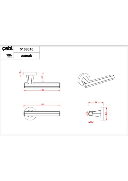 Kapı Kolu Modern A5108 Thor MP24 ODA KAPI KOLU fiyatları