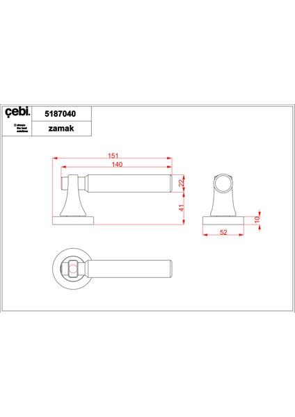 Kapı Kolu Knurling A5187 MP24 MP24 Joon Çzg. ODA KAPI KOLU fiyatları