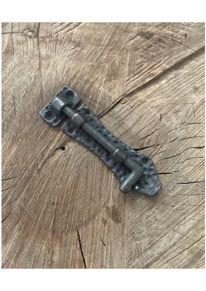 El Yapımı Antik Pirinç Oksit Siyah Sürgü Ahşap Kapı Sürgüsü 13CM