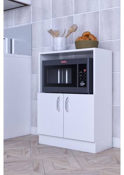 Rafineri Makro Dolap Çok Amaçlı Mikrodalga Fırın Dolabı Mdf