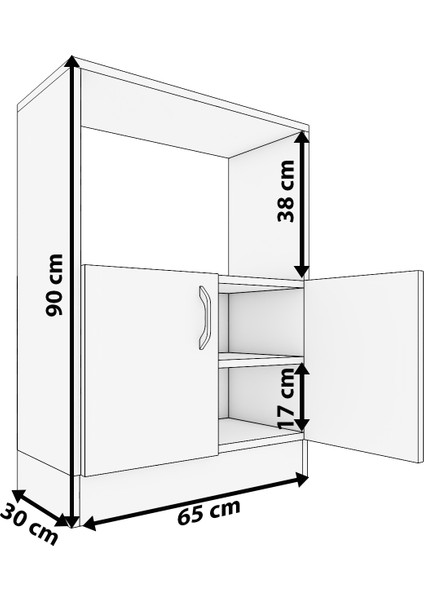 Rafineri Makro Dolap Çok Amaçlı Mikrodalga Fırın Dolabı Mdf modelleri