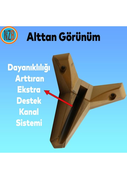 Mobilya Yatak Kanepe Sehpa Çekyat Baza Tv Ünitesi Koltuk Ayağı Ahşap Desenli Koyu Ceviz 12 Cm Ayak