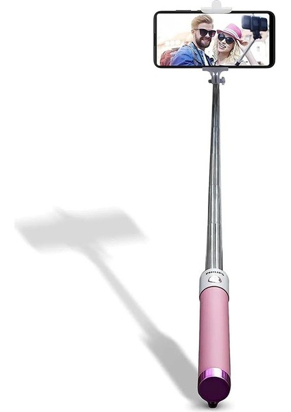 Type-C to 3.5mm Jack Dönüştürücü 270 Derece Dönebilen Premium Selfie Çubuğu Lila 2023Yeni3611UC10