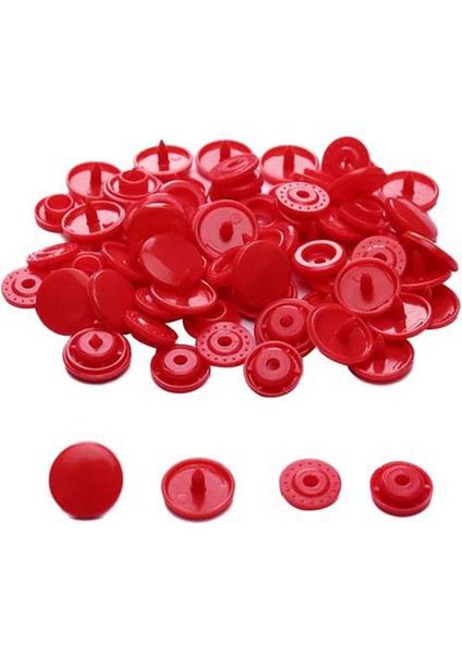 Çıt Çıt Seti Plastik Kırmızı (100 Set)