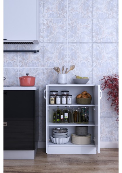 Rafineri Mokas Çok Amaçlı Mdf Dolap Raflı Kapaklı Mutfak Balkon Banyo modelleri