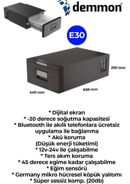 E30 Yatakaltı Araç Buzdolabı