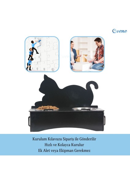 Mama Su Kabı Paslanmaz Çelik Taslı 2'li Ahşap Kedi ve Köpek Suluk Kedi Arkalık Model fırsatları