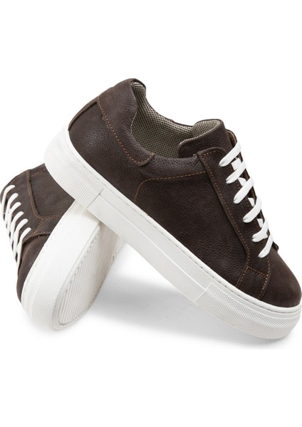 Hakiki Deri Kahverengi Sneaker Kadın Ayakkabı modelleri